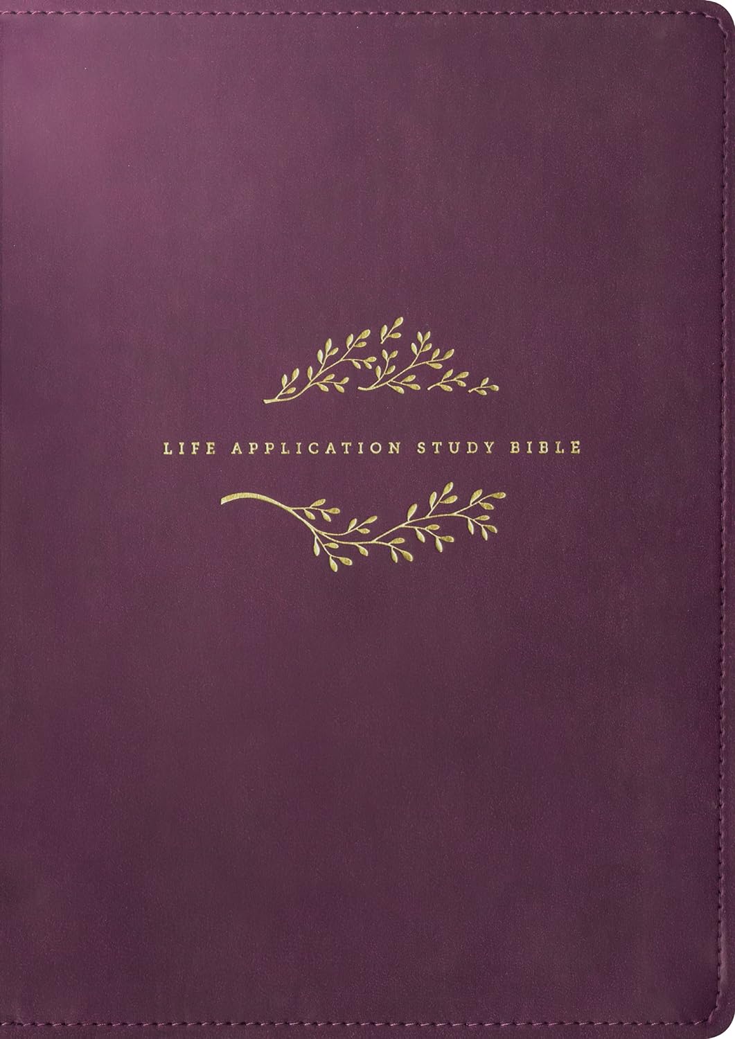 NLT Life Application Study Bible, Third Edition (LeatherLike, Purple, Indexed, Red Letter)