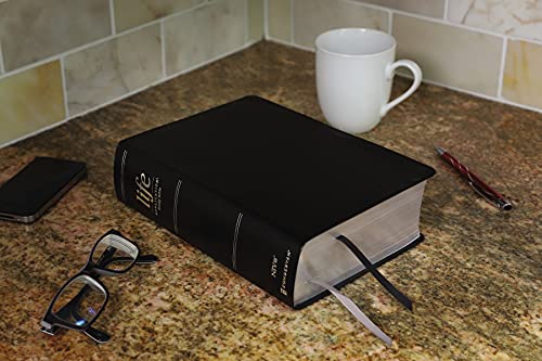 NIV, Life Application Study Bible, Third Edition, Large Print, Bonded Leather, Black, Red Letter